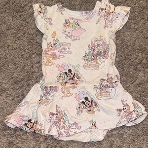 Disney Kids One Piece Bodysuit Blush Lotus- 6-12m
